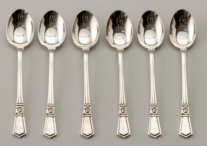 South African Sterling Silver Coffee Spoons (Set of 6) - Norman Watson, Durban, Dick King